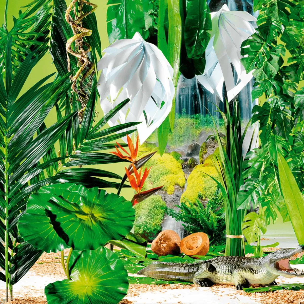 DecoWoerner Decorative Royal Palm Branch, Length 180 Cm