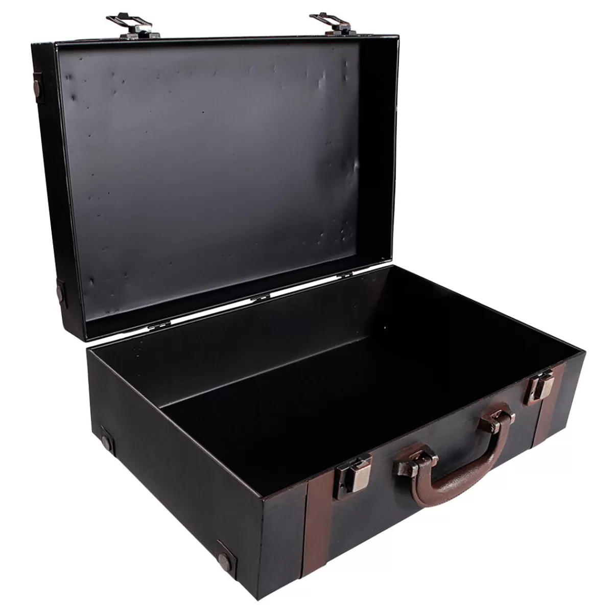 DecoWoerner Decorative Suitcase Made Of Metal, 40 X 26 Cm