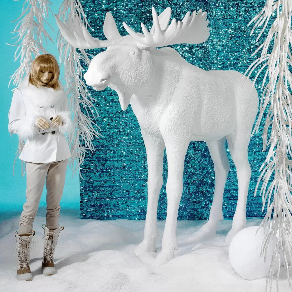 DecoWoerner Die Cut Optic Foil Metallic 90 Cm Wide, Ice