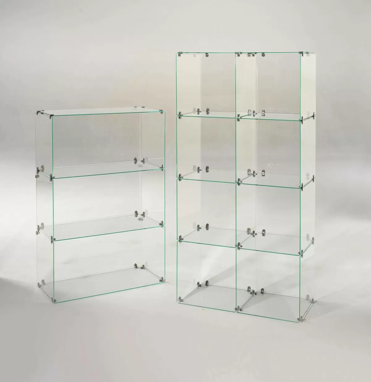 DecoWoerner DIY Cube Showcase Made Of Glass, With Back Walls Height 165 Cm