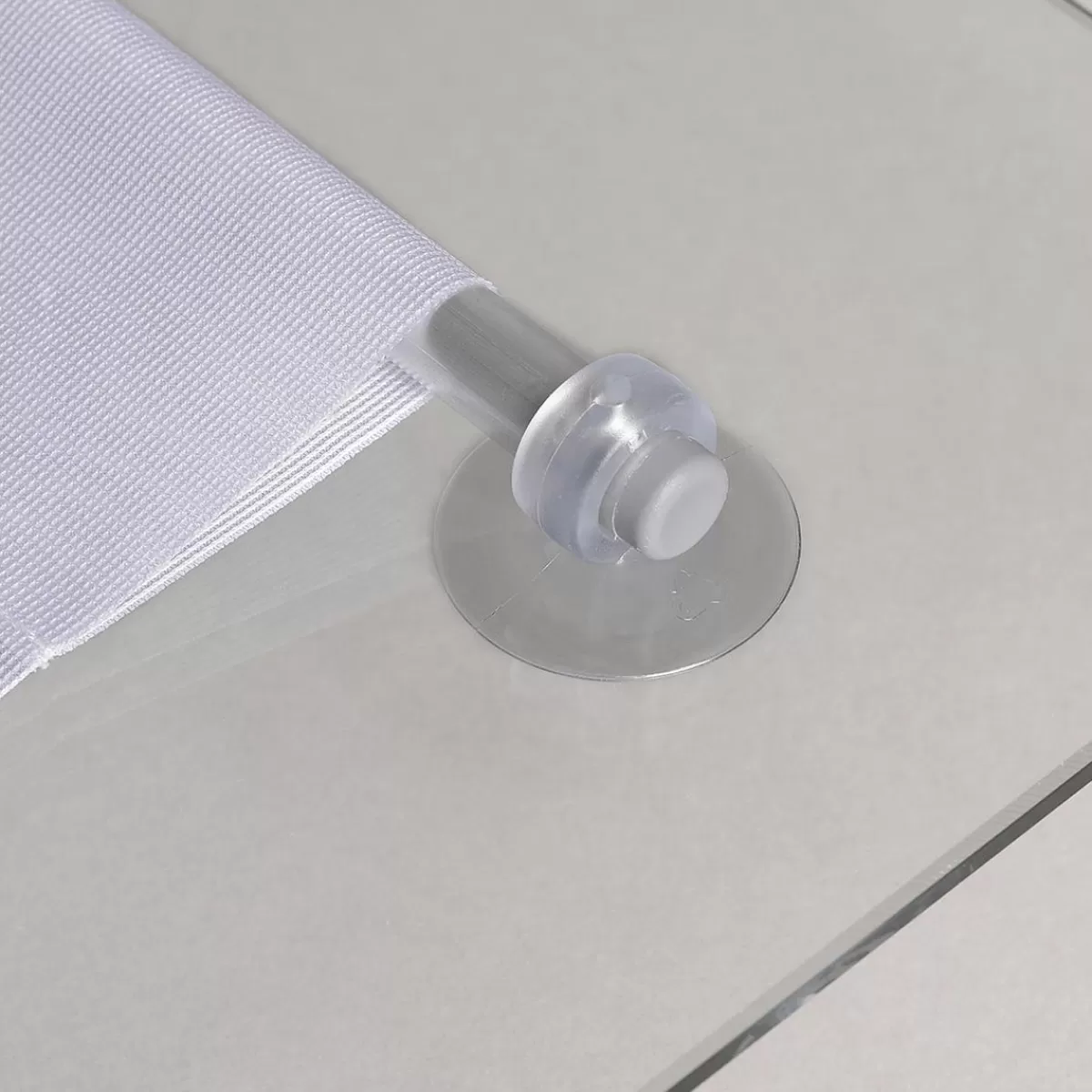 DecoWoerner Fabric Banner Hanging Rods Set For Glass Surfaces 79 Cm