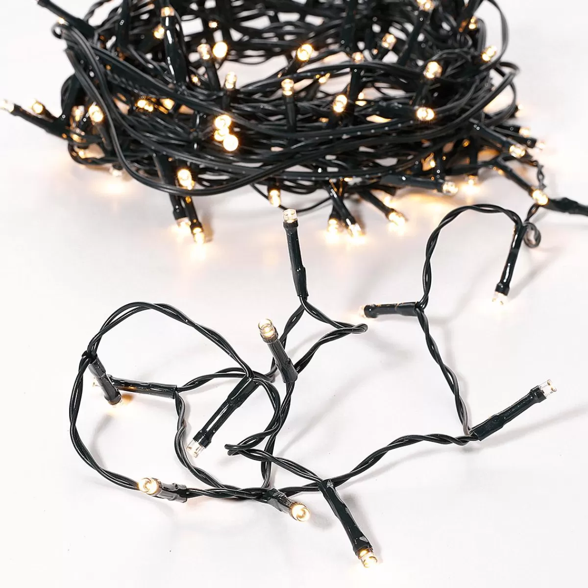 DecoWoerner Fairy Lights Black 9 M, 120 LED Warm White IP44