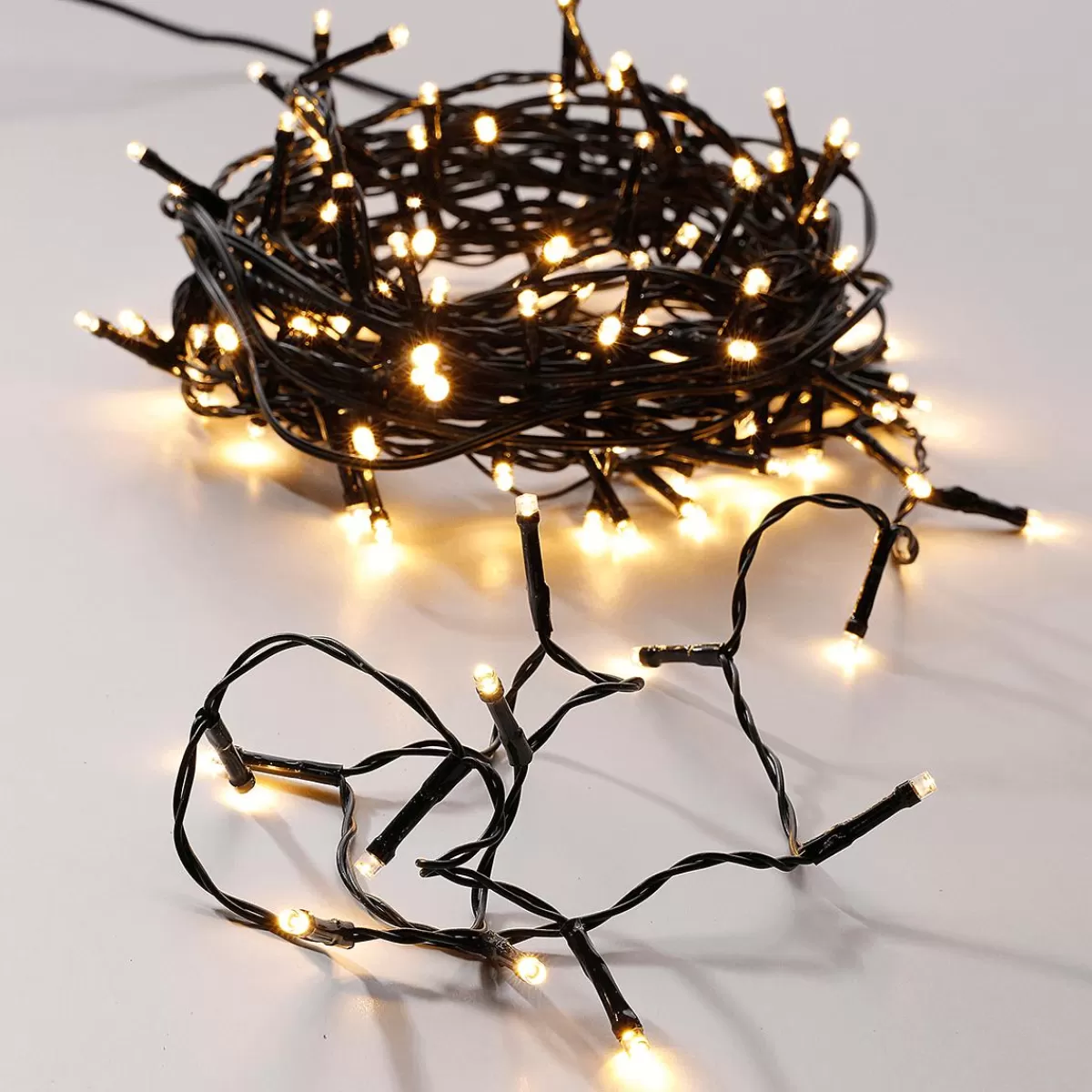 DecoWoerner Fairy Lights Black 9 M, 120 LED Warm White IP44