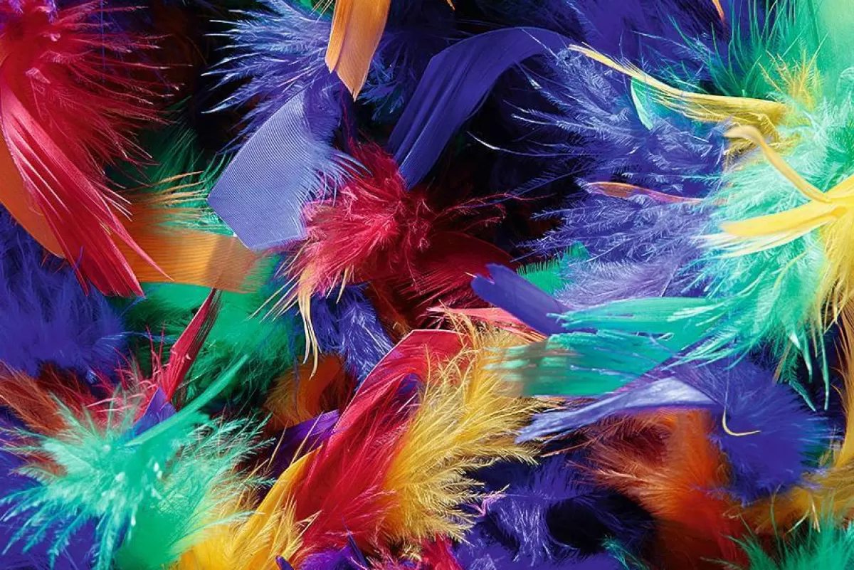 DecoWoerner Feather Boa, Colorful, 180 Cm