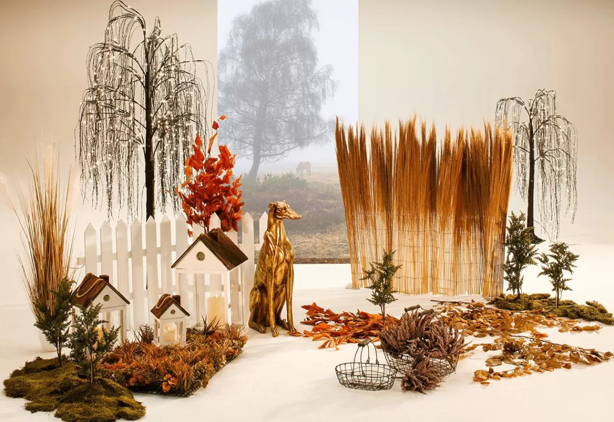 DecoWoerner Flame Retardant Fabric Banner "Autumn Fog" Made Of Flag Fabric 100 X 200 Cm