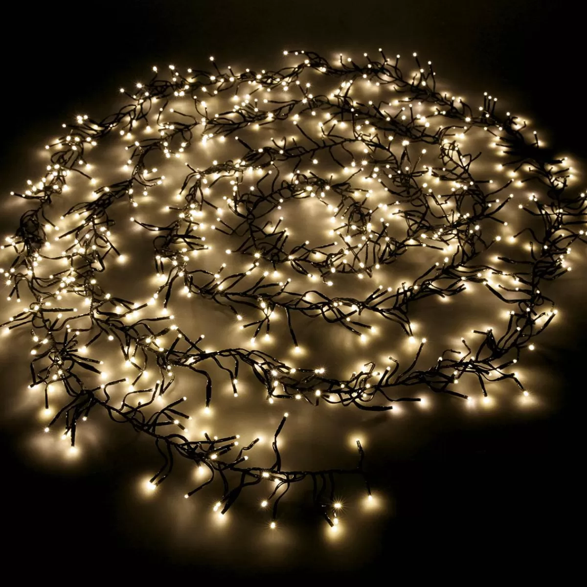 DecoWoerner Flashing LED Cluster Light Chain With Timer, For Outside, 6 M