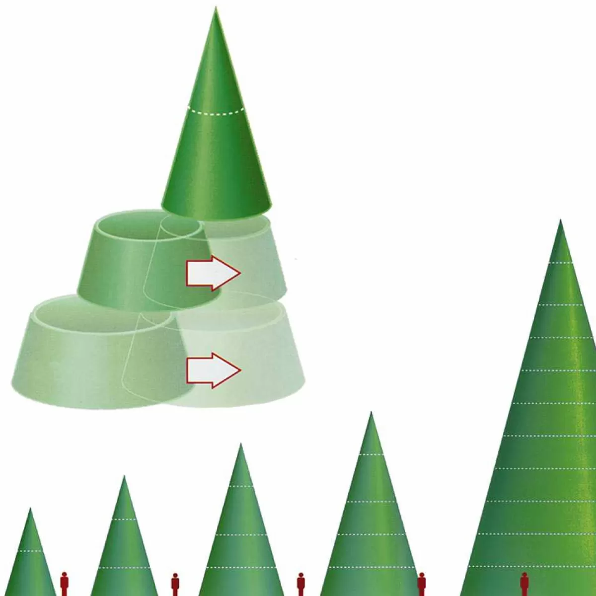 DecoWoerner Giant Christmas Tree With LED Warm, For Indoor Use, Height 440 Cm