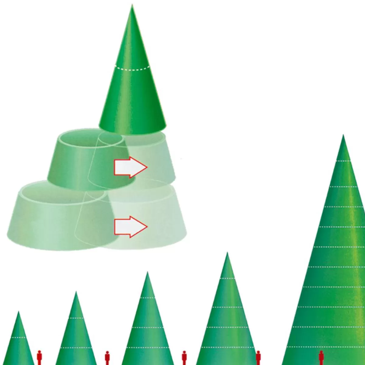 DecoWoerner Giant Christmas Tree With LED Warm, For Outdoor Use, Height 370 Cm
