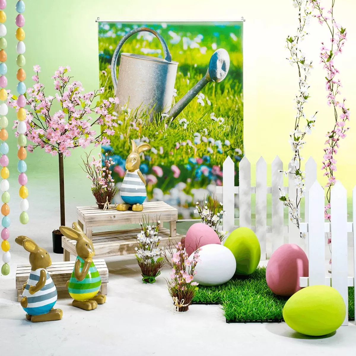 DecoWoerner Giant Decorative Easter Egg, Rose, 30 Cm