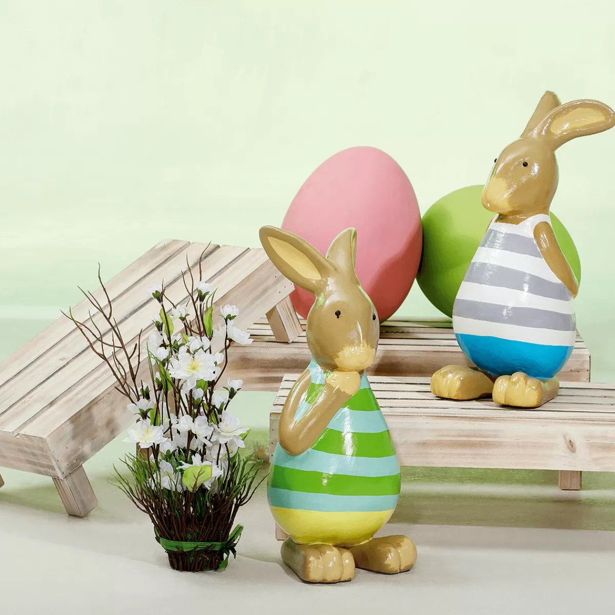 DecoWoerner Giant Decorative Easter Egg, Rose, 30 Cm