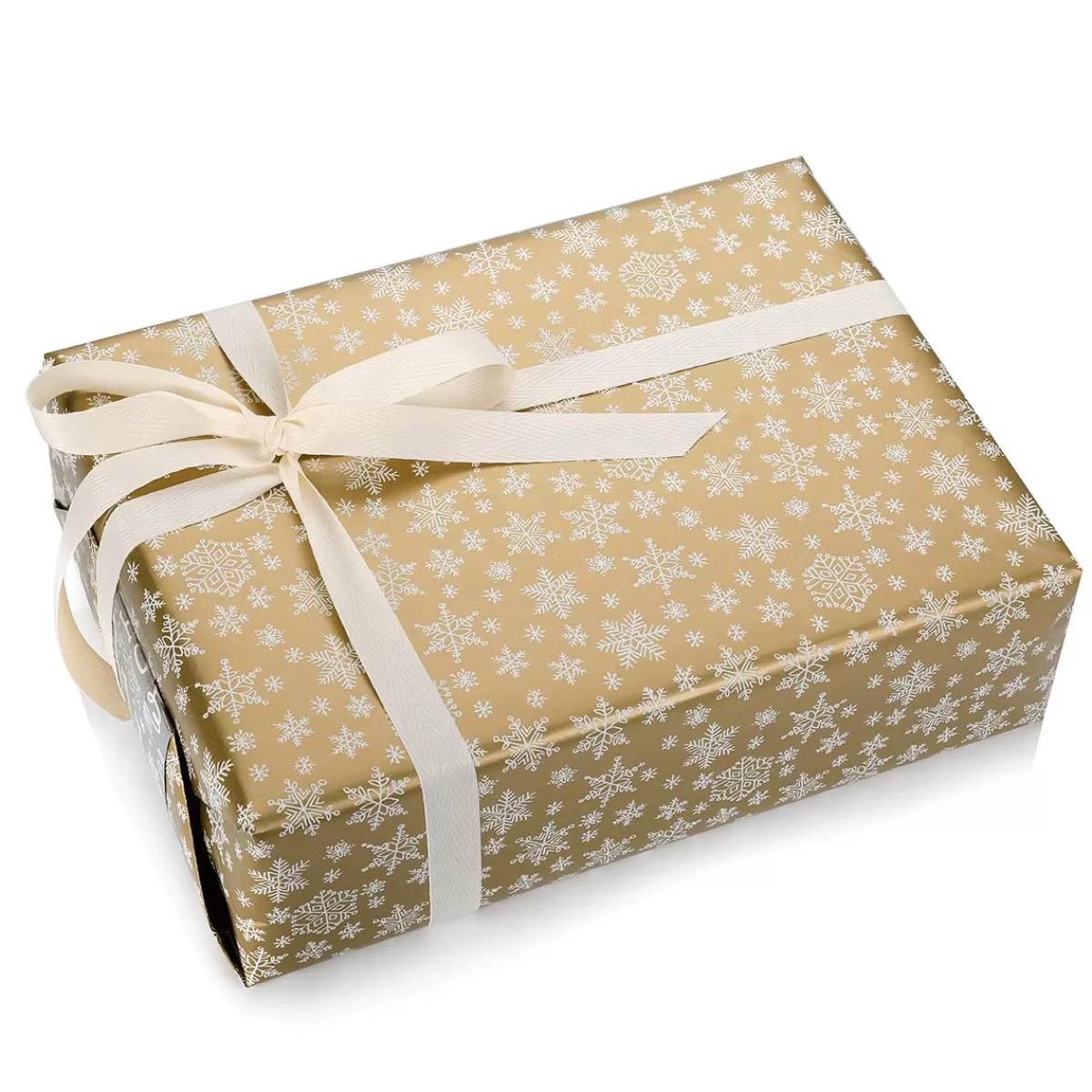DecoWoerner & Silver Christmas Double Sided Gift Wrapping Paper With Christmas Symbols - 50m Wrapping Paper Roll