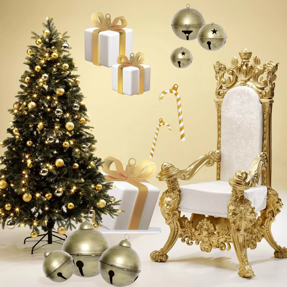 DecoWoerner en, Shiny Christmas Baubles Made Of Flame Retardant Plastic, 6 Cm Ø - 24 Pcs.