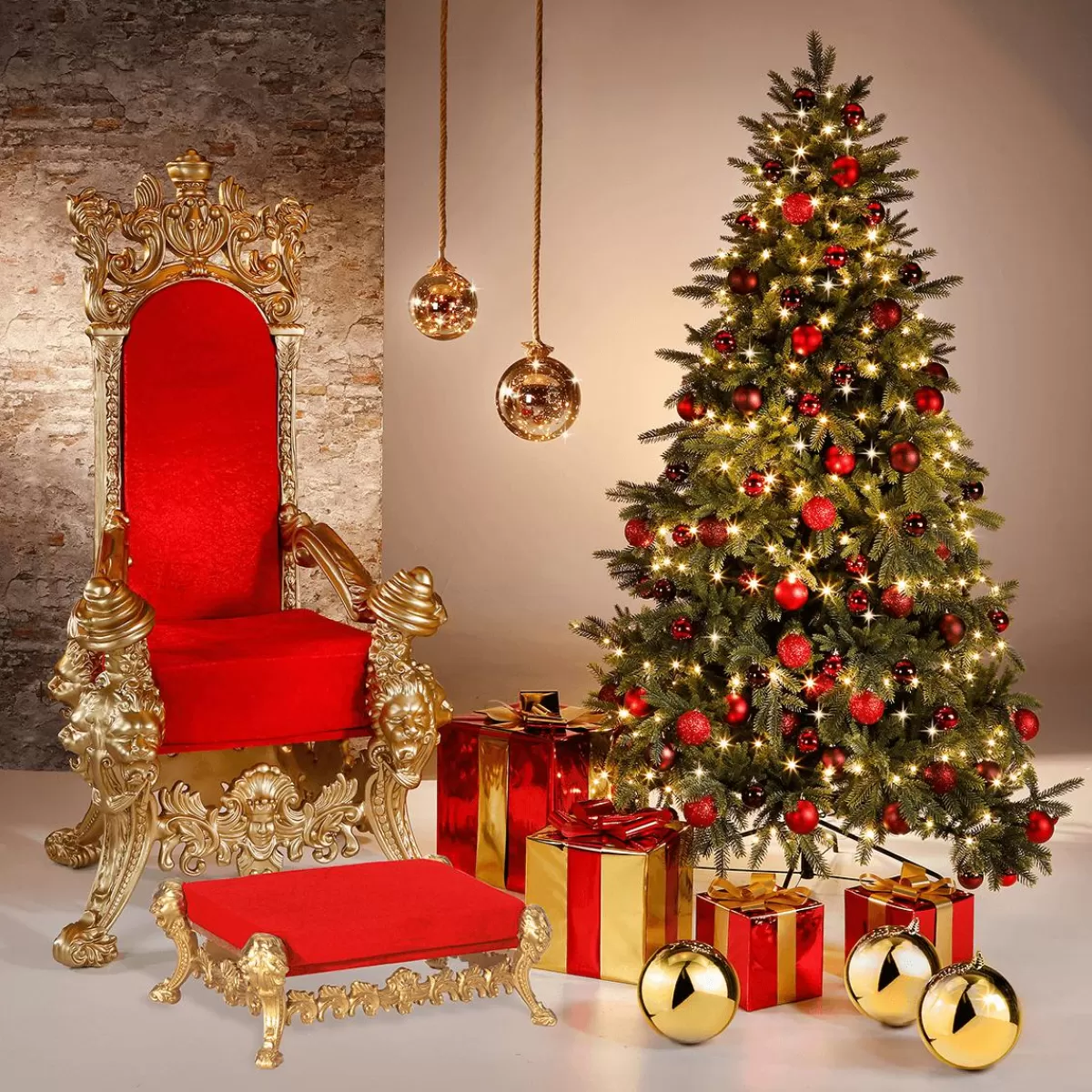 DecoWoerner en, Shiny Christmas Baubles Made Of Flame Retardant Plastic, 6 Cm Ø - 24 Pcs.