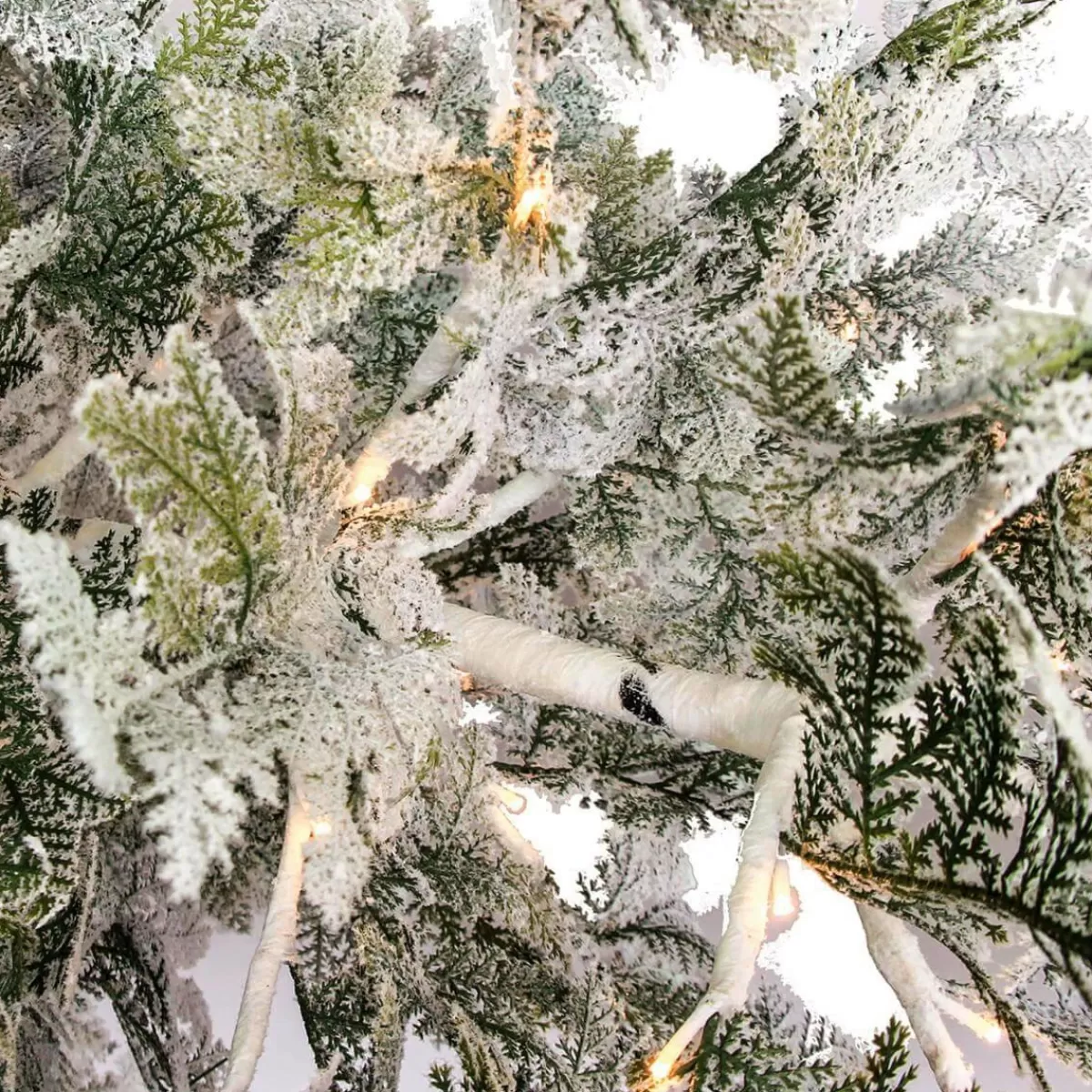 DecoWoerner Hanging Artificial Christmas Tree Cedar With Frosted Needles And LED 300 Cm