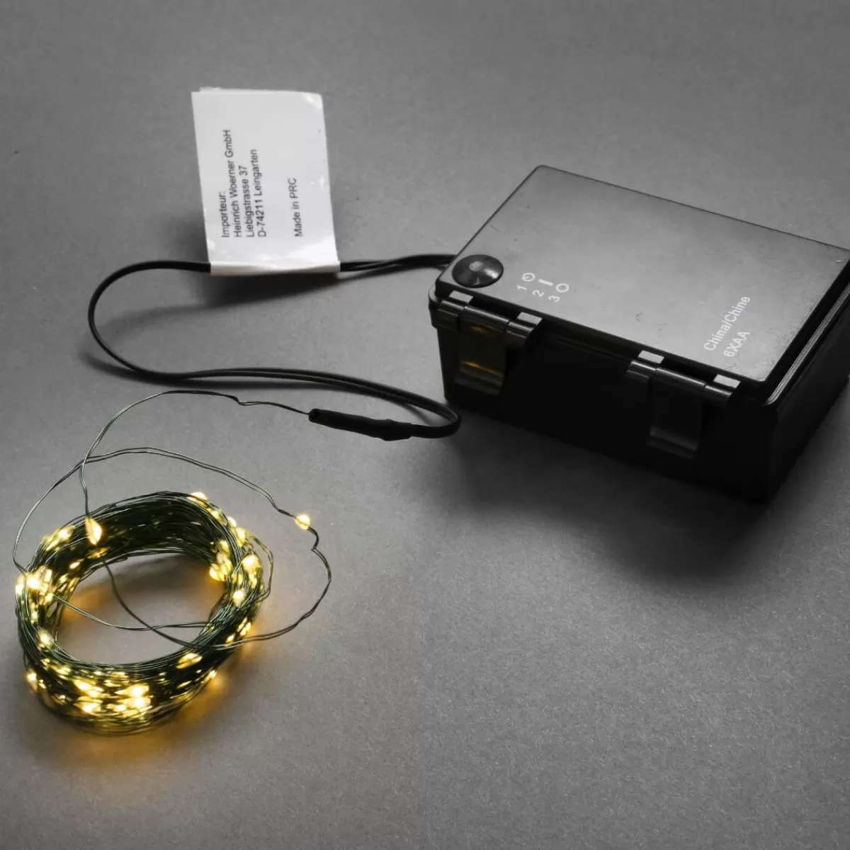 DecoWoerner LED Battery Wire Rope Light For Outdoor Use, 100 LED, 10 M