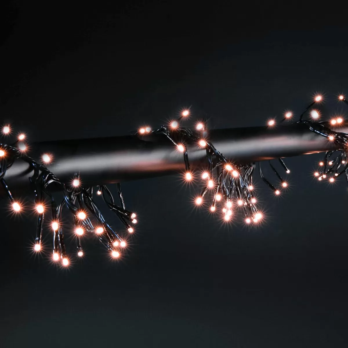 DecoWoerner LED Cluster Light Chain With Timer, For Outside, 6 M