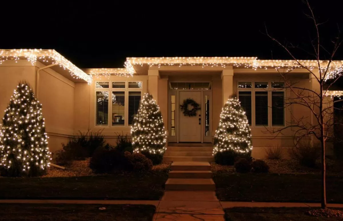DecoWoerner LED Icicle Light 24V For Outdoor Use, 152 LED, 200 X 100 Cm