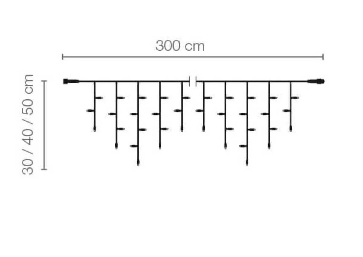 DecoWoerner LED Icicle-Light System IP20 300 X 50 Cm Without Cable