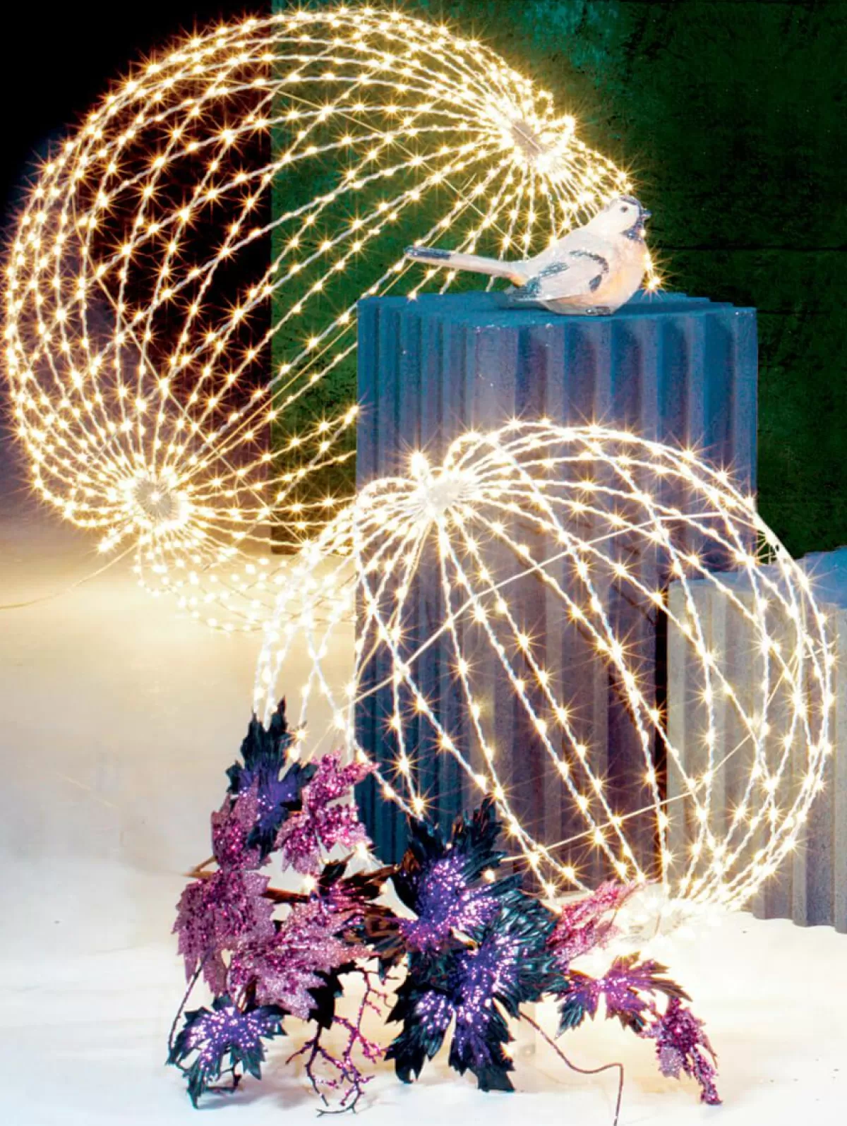DecoWoerner LED Light Ball For Outdoor Use, LED Warm - White, Ø 50 Cm