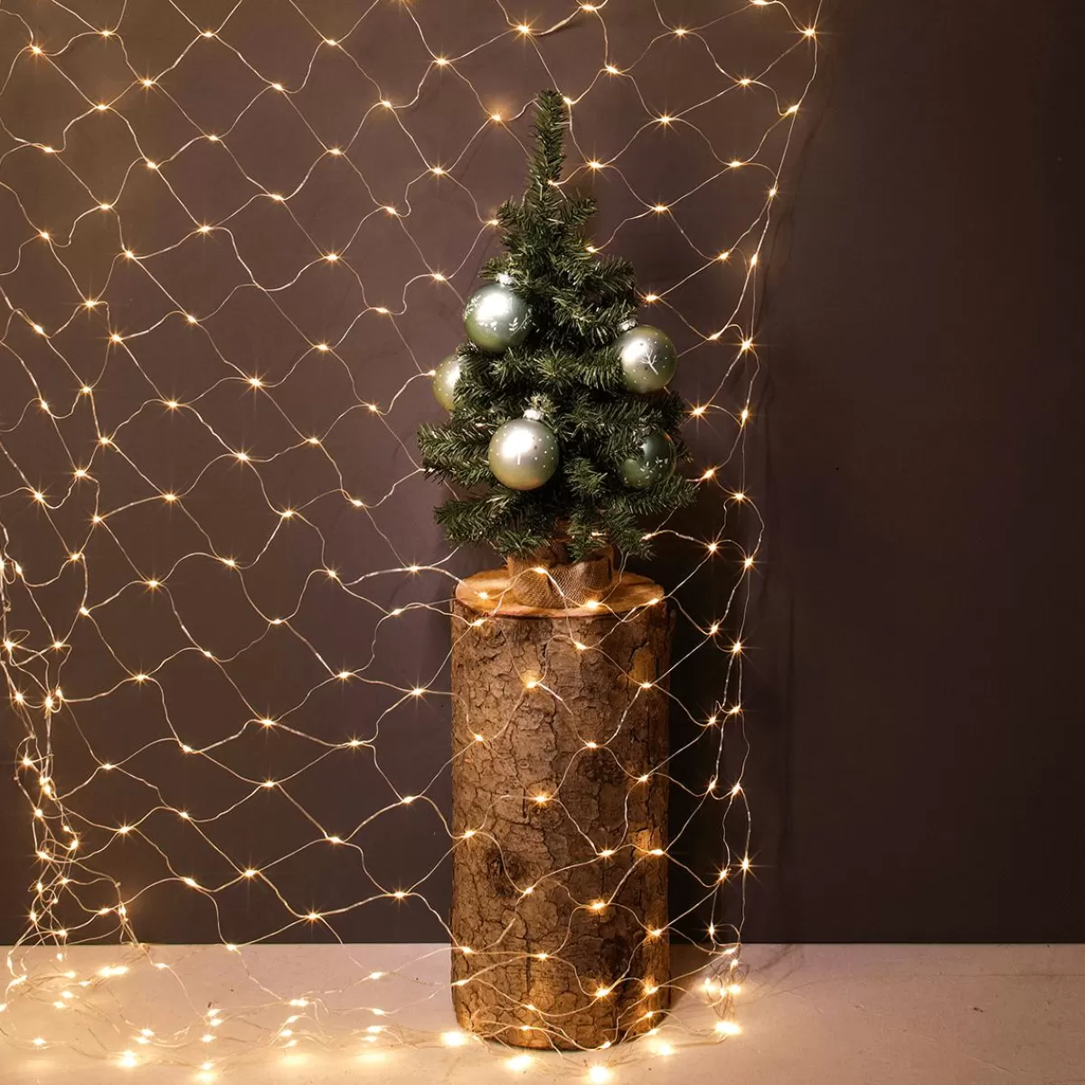DecoWoerner LED Light Net, Clear Cable, LED Warm, 350 X 30 Cm