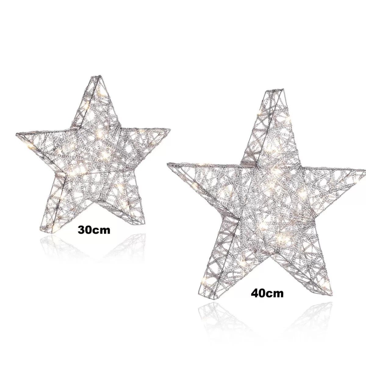 DecoWoerner LED Metal Decorative Star 30 Cm Battery Operated