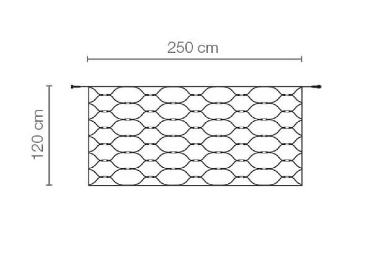 DecoWoerner LED Professional Light Net System IP20, 200 LED, 250 X 120 Cm, Without Cable