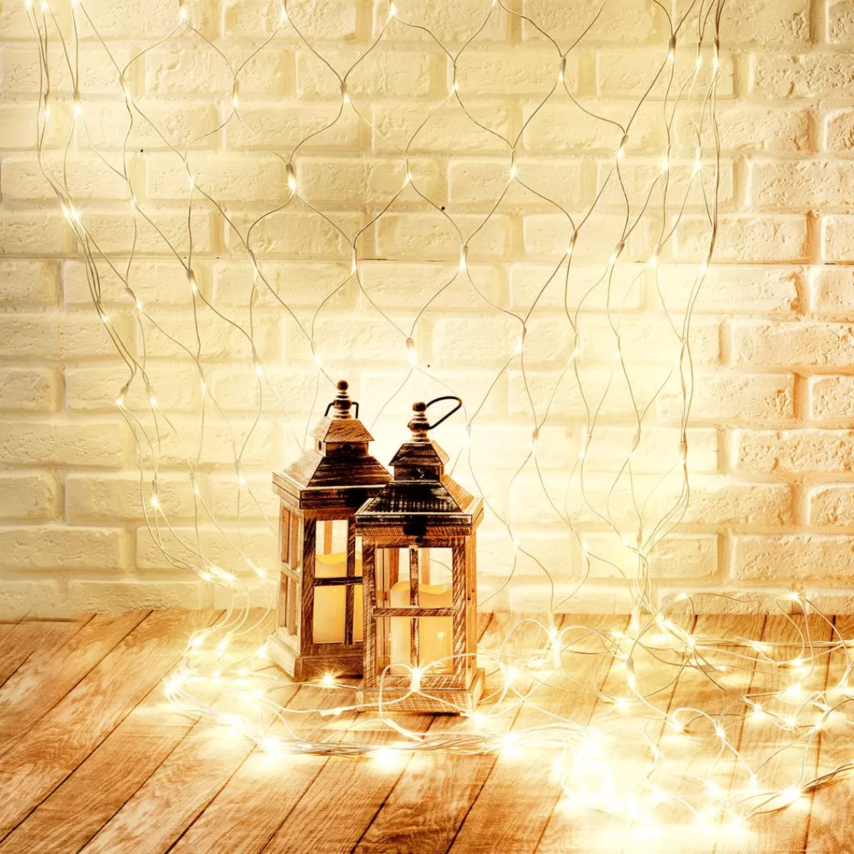 DecoWoerner LED Professional Light Net System IP20, 300 LED, 200 X 200 Cm, Without Cable