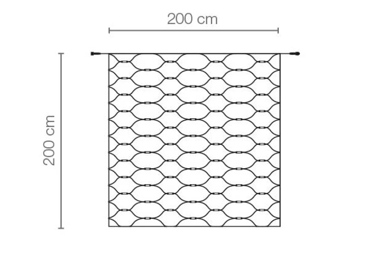 DecoWoerner LED Professional Light Net System IP20, 300 LED, 300 X 300 Cm, Without Cable