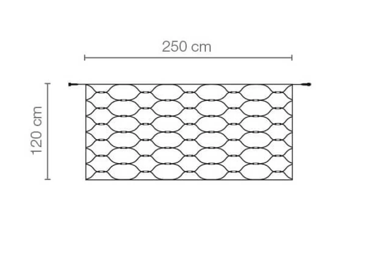 DecoWoerner LED Professional Light Net System IP67, 200 LED, 250 X 120 Cm, Without Cable