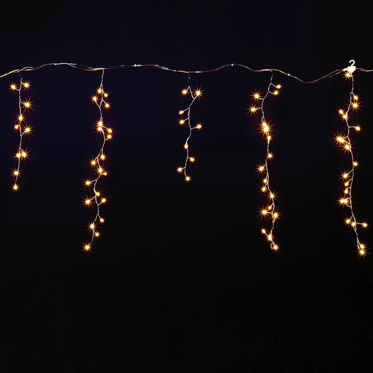 DecoWoerner LED Wire Icicle Light "Fireworks", Light Curtain Width 385 Cm
