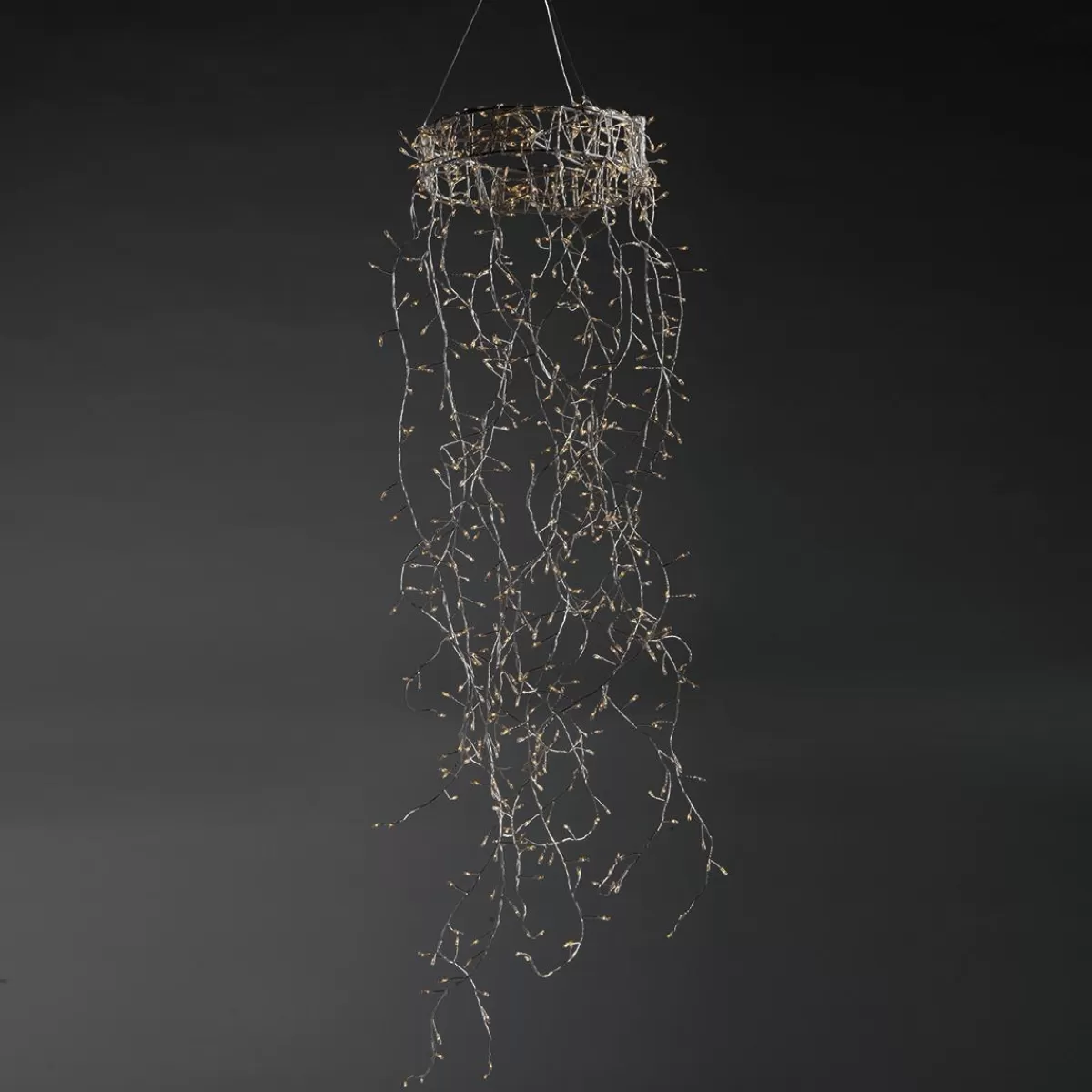 DecoWoerner LED Wire Light Ring "Fireworks", Length 185 Cm, Ø 30 Cm