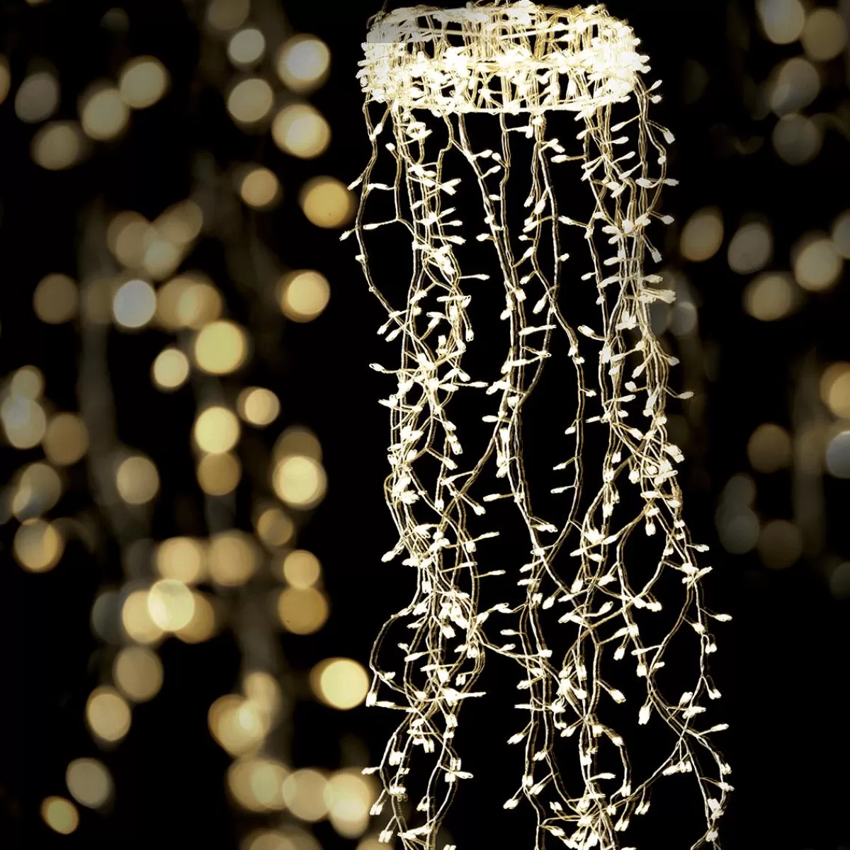 DecoWoerner LED Wire Light Ring "Fireworks", Length 185 Cm, Ø 30 Cm