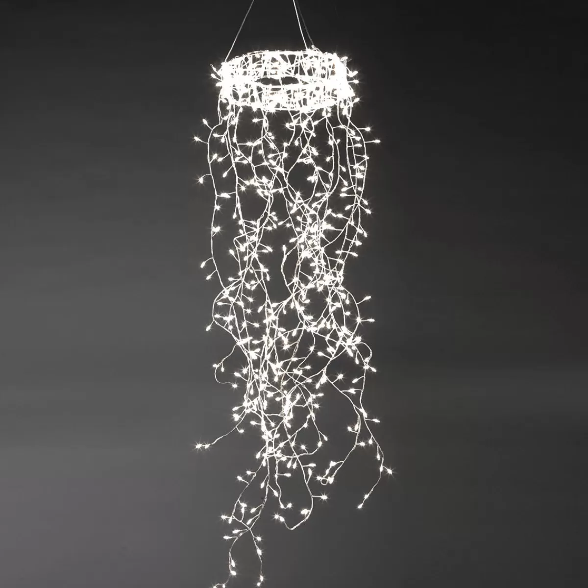 DecoWoerner LED Wire Light Ring "Fireworks", Length 185 Cm, Ø 30 Cm