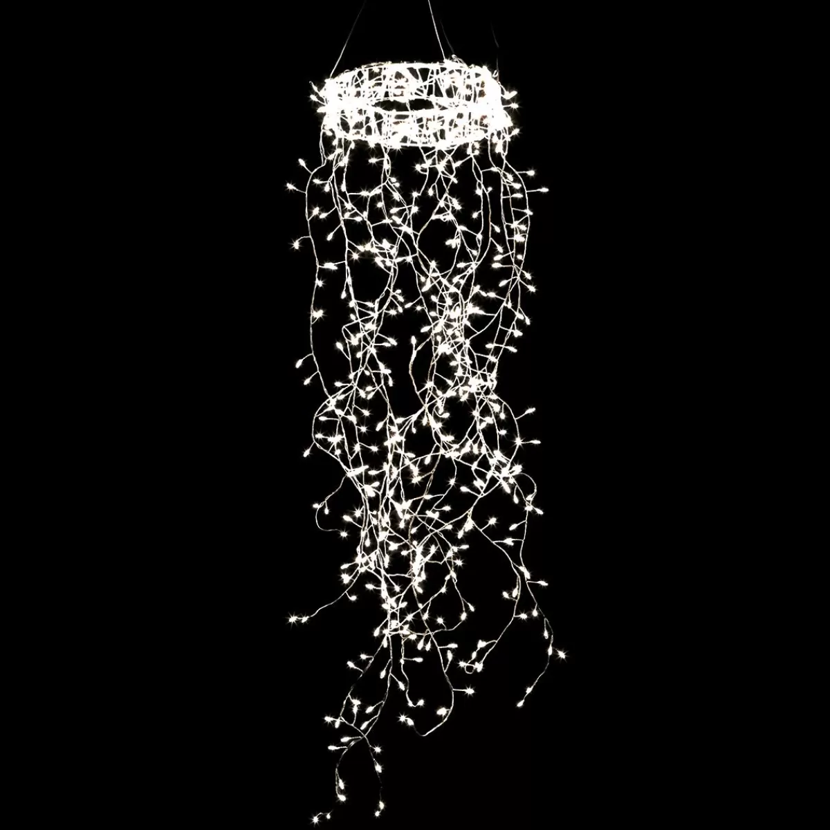 DecoWoerner LED Wire Light Ring "Fireworks", Length 185 Cm, Ø 30 Cm