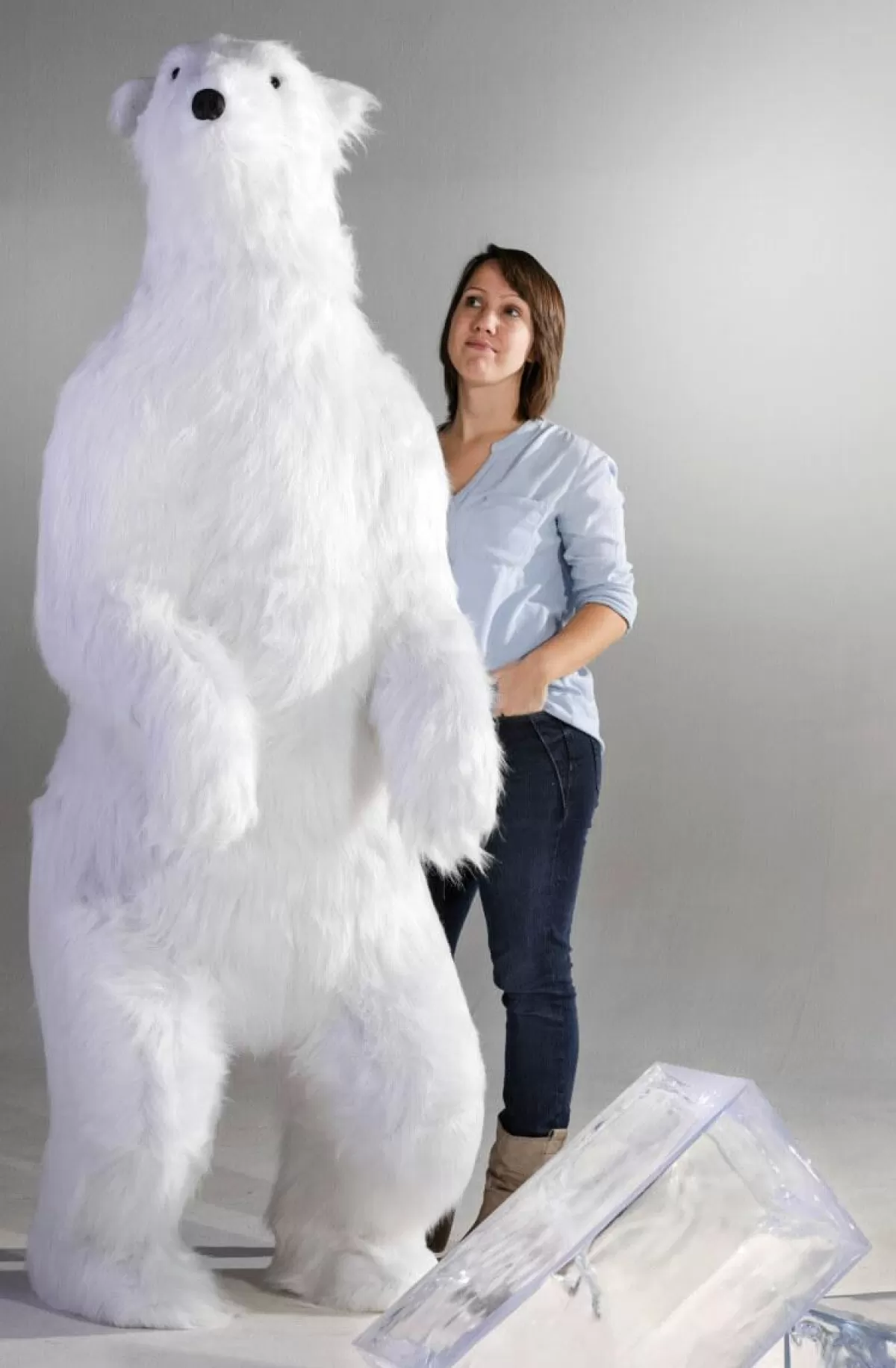 DecoWoerner Life Size Animal Figure Polar Bear, Height 190 Cm