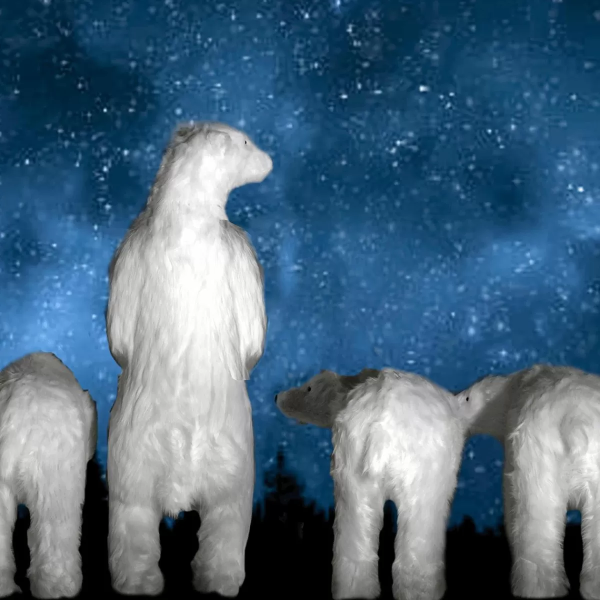 DecoWoerner Life Size Animal Figure Polar Bear, Height 90cm