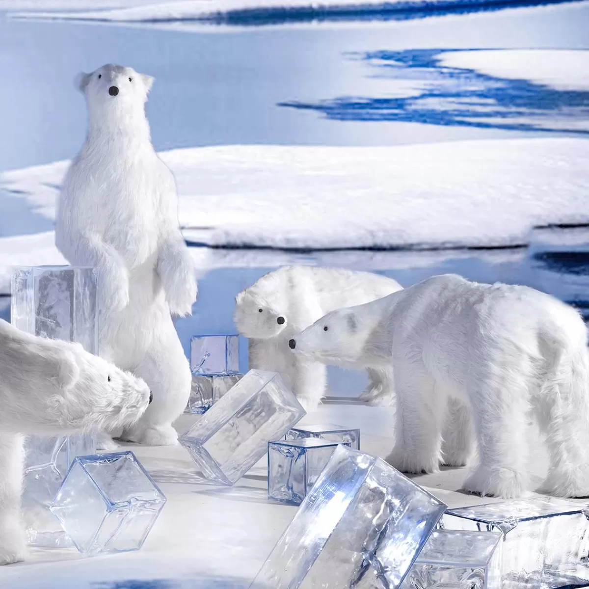 DecoWoerner Life Size Animal Figure Polar Bear, Height 90cm
