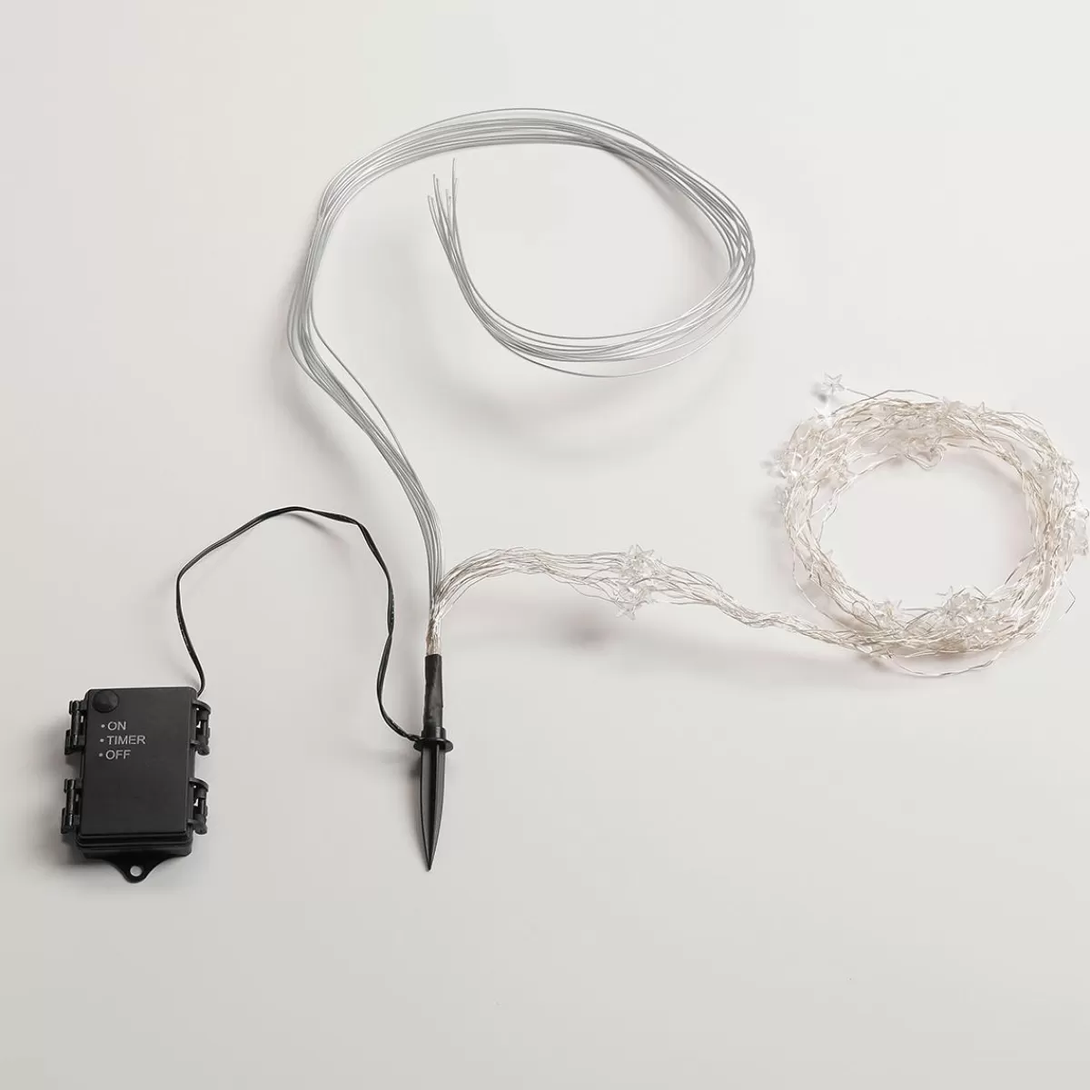 DecoWoerner Micro LED Star Wire Light Chain Battery-operated Warm Light 80 Cm