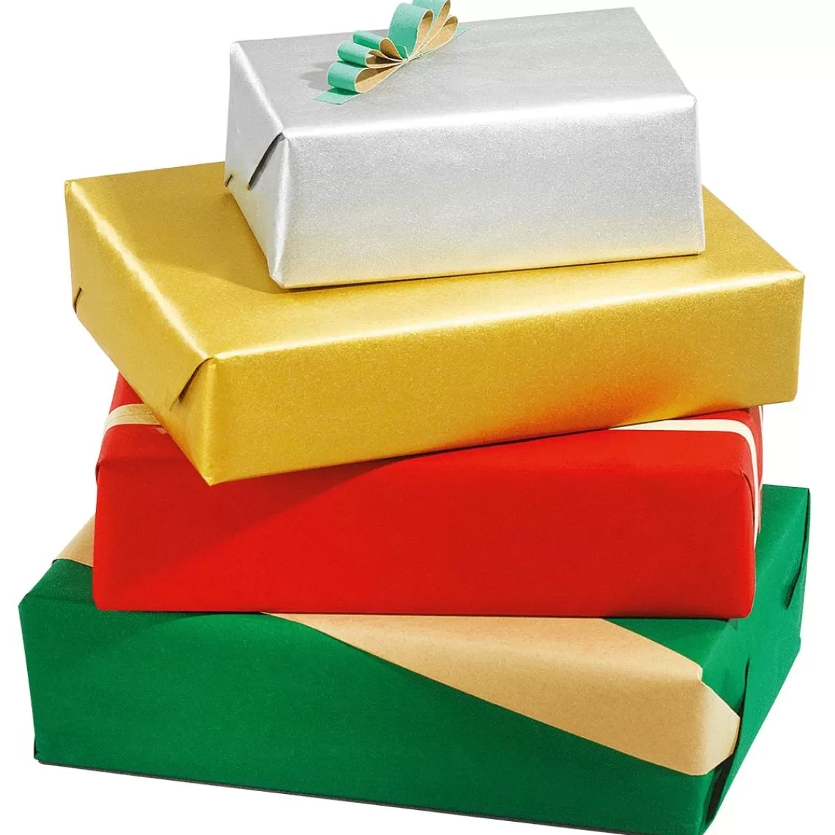 DecoWoerner Recycled Plain Kraft Paper In - 50 M Gift Wrapping Paper Roll