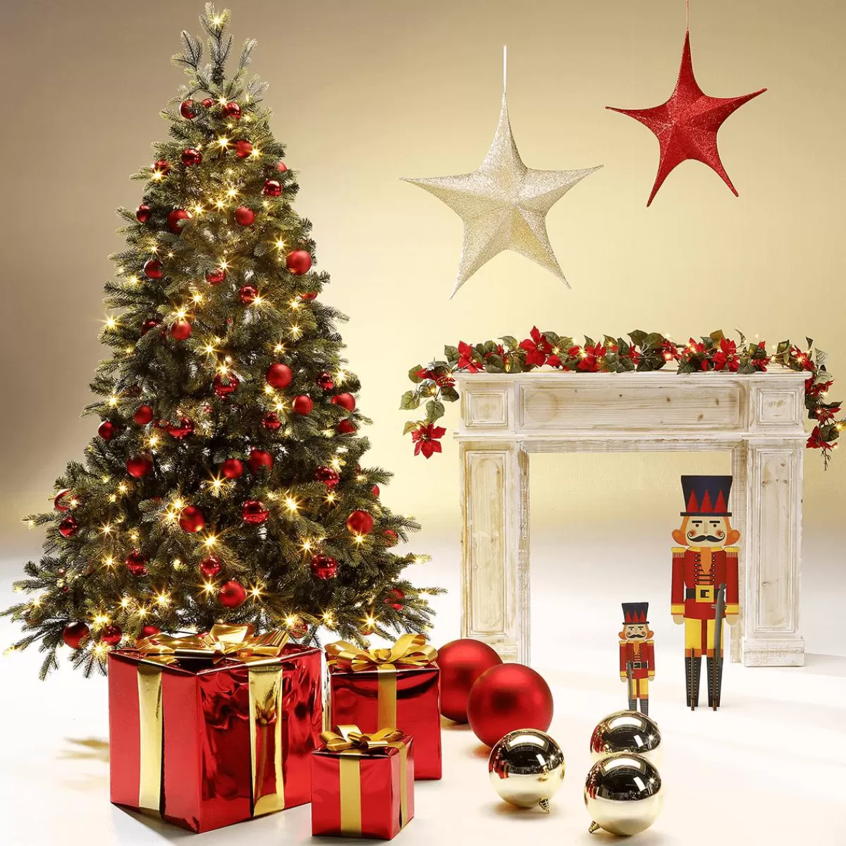 DecoWoerner , Matt Christmas Balls Made Of Flame-retardant Plastic, 6 Cm Ø - 24 Pieces