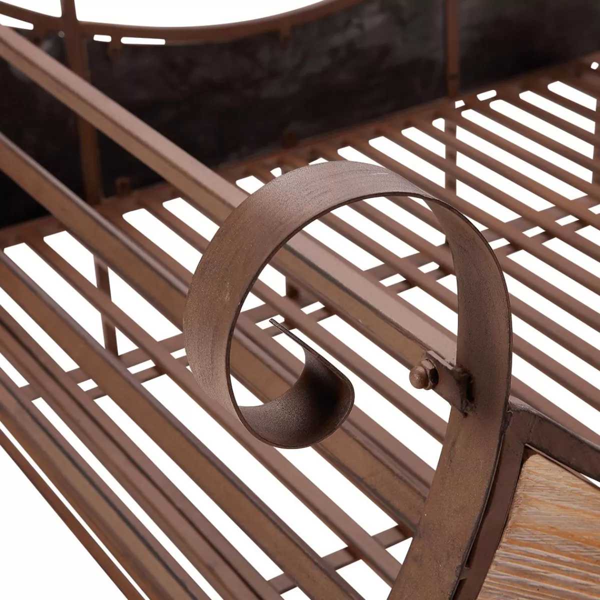 DecoWoerner Rustic Vintage Deco Sleigh 166 X 109 X 111 Cm Made Of Wood And Metal