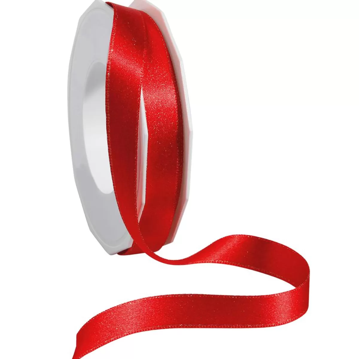 DecoWoerner Satin Ribbon Glitter, 15 Mm, 20 M,