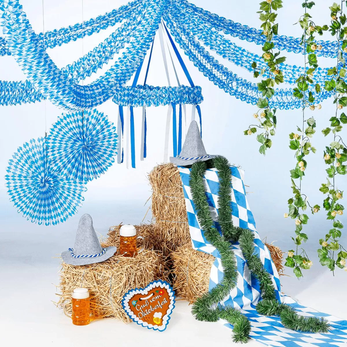 DecoWoerner Seppel Hat Felt Oktoberfest Hat 44 X 34 Cm With Cord