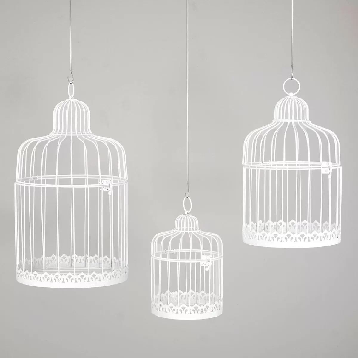 DecoWoerner Set Of 3 Vintage Cages 41 Cm