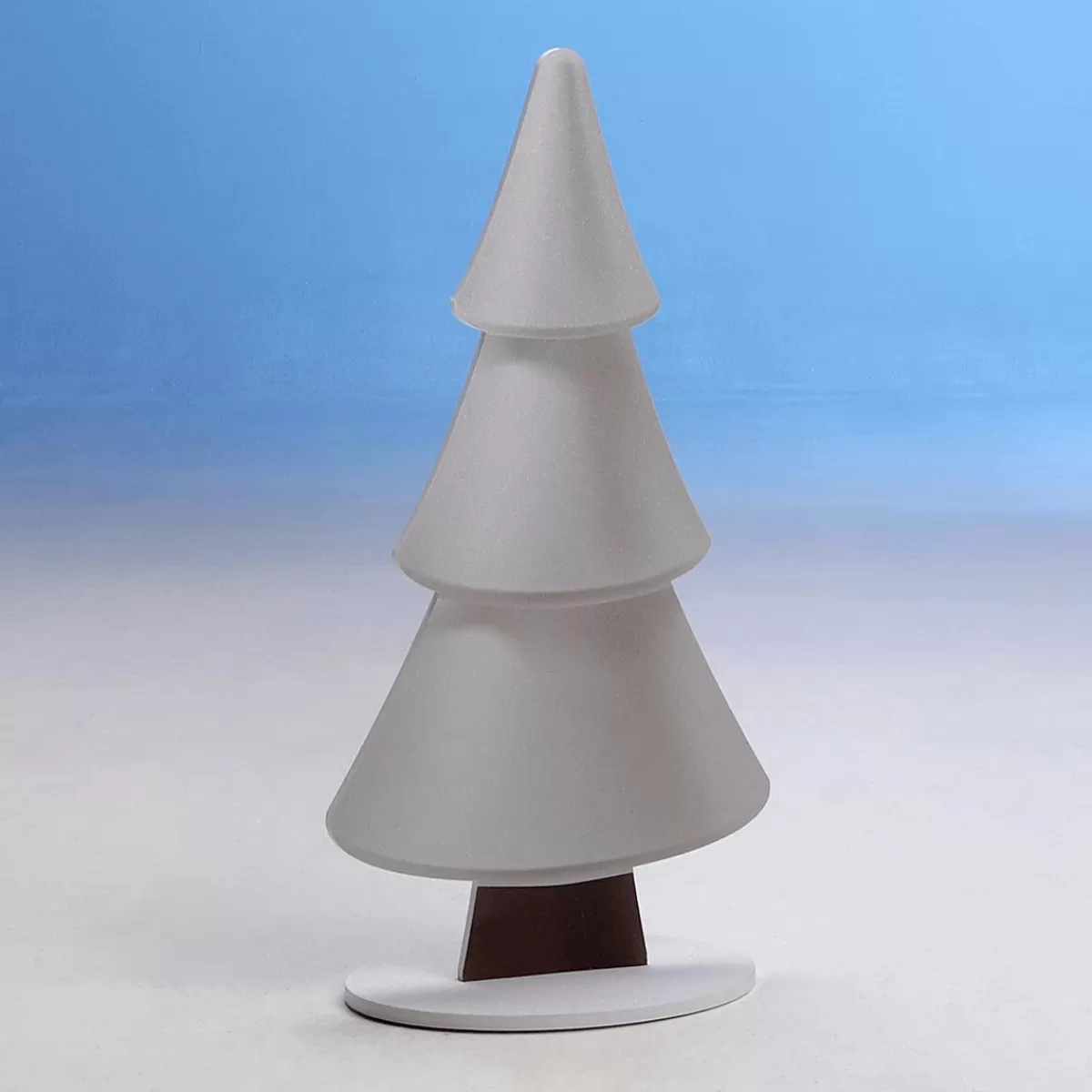 DecoWoerner Snow Fir Display With Glitter 34 X 69 Cm Silver