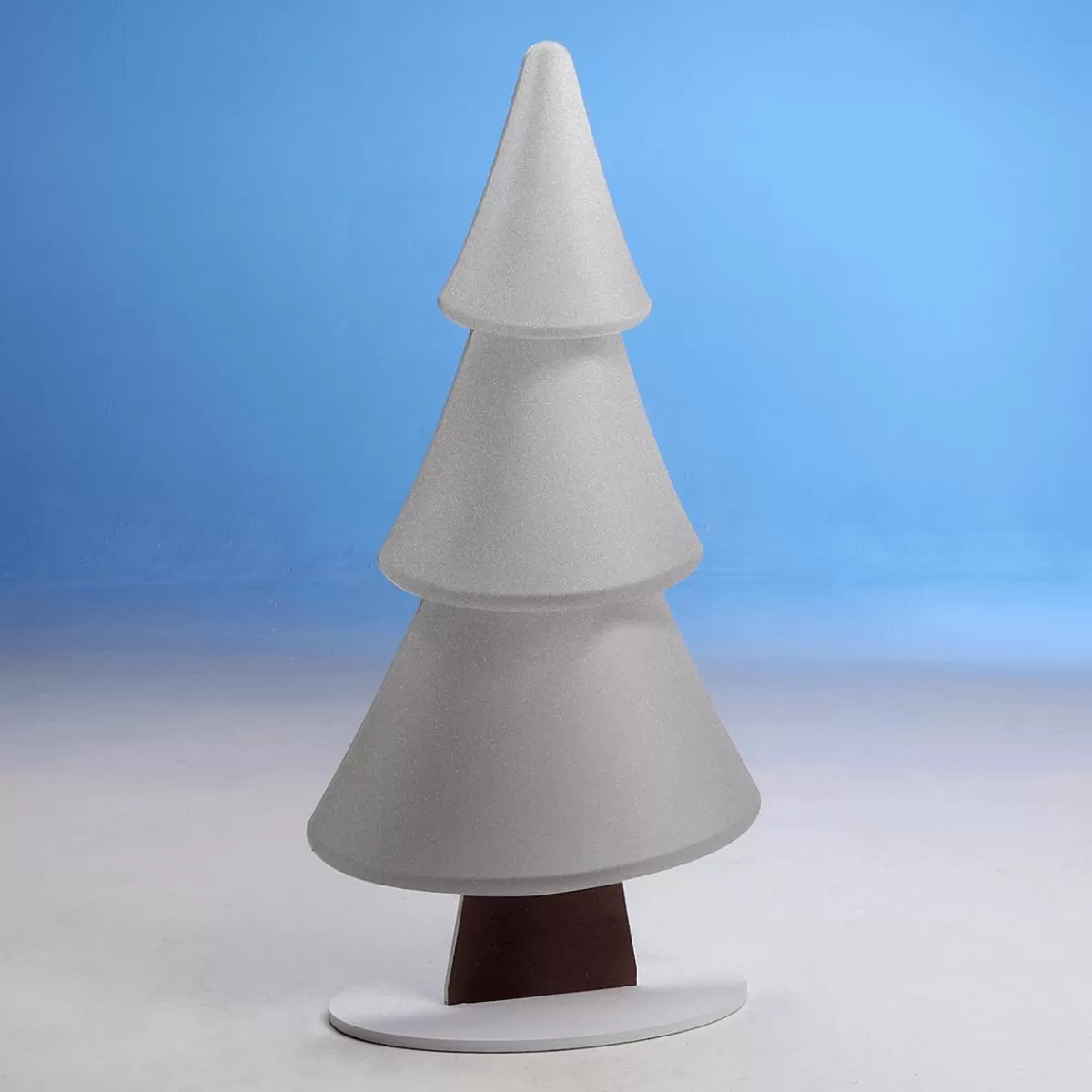 DecoWoerner Snow Fir Stand With Glitter 49 X 99 Cm Silver