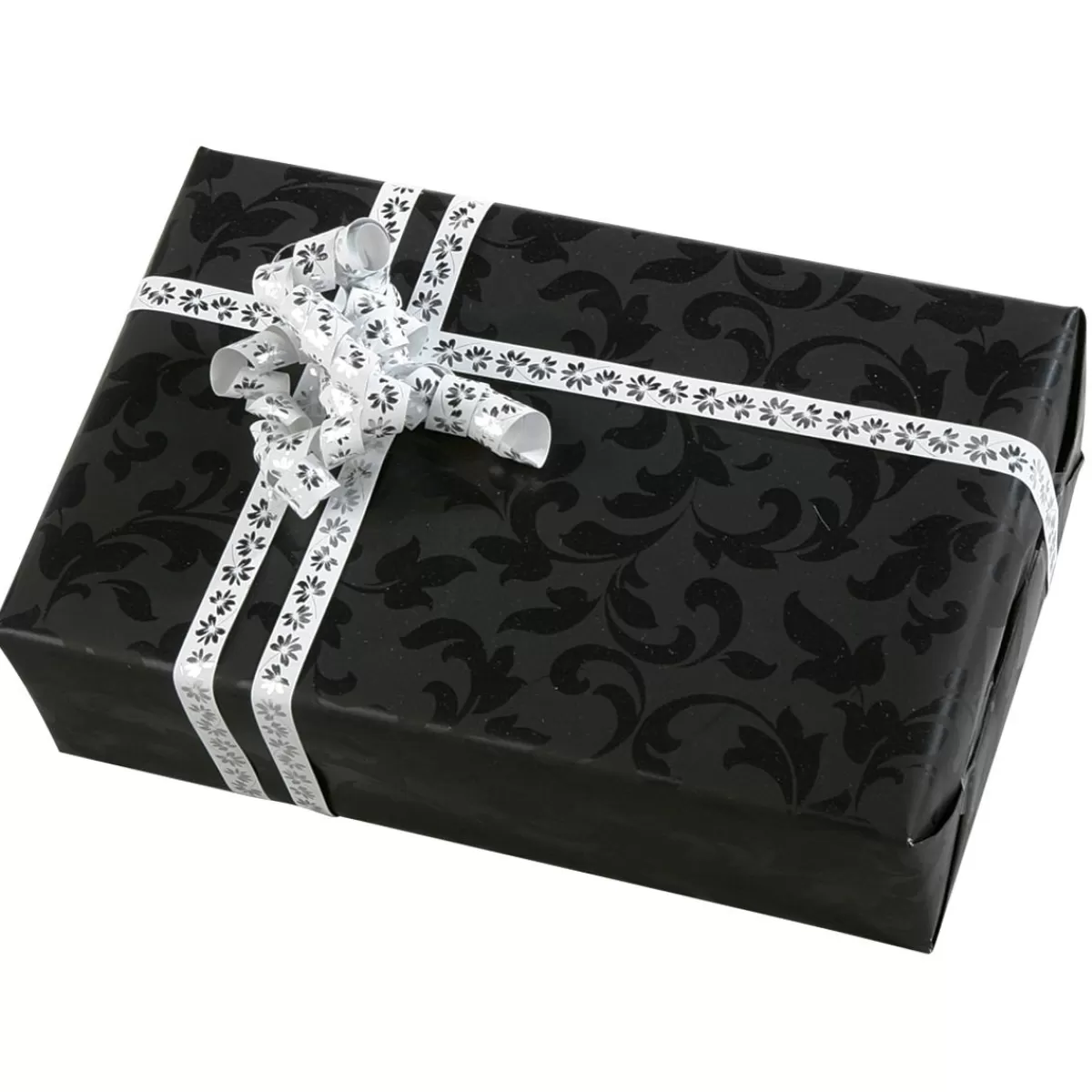 DecoWoerner Sustainable Wrapping Paper With Glossy Vine Pattern - 50 M Wrapping Paper Roll