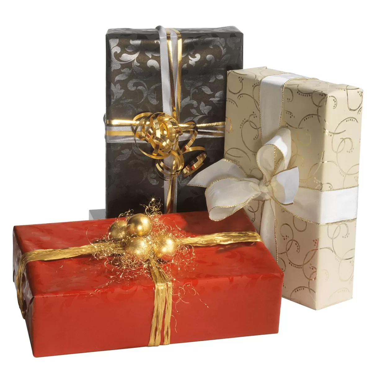 DecoWoerner Sustainable Wrapping Paper With Glossy Vine Pattern - 50 M Wrapping Paper Roll