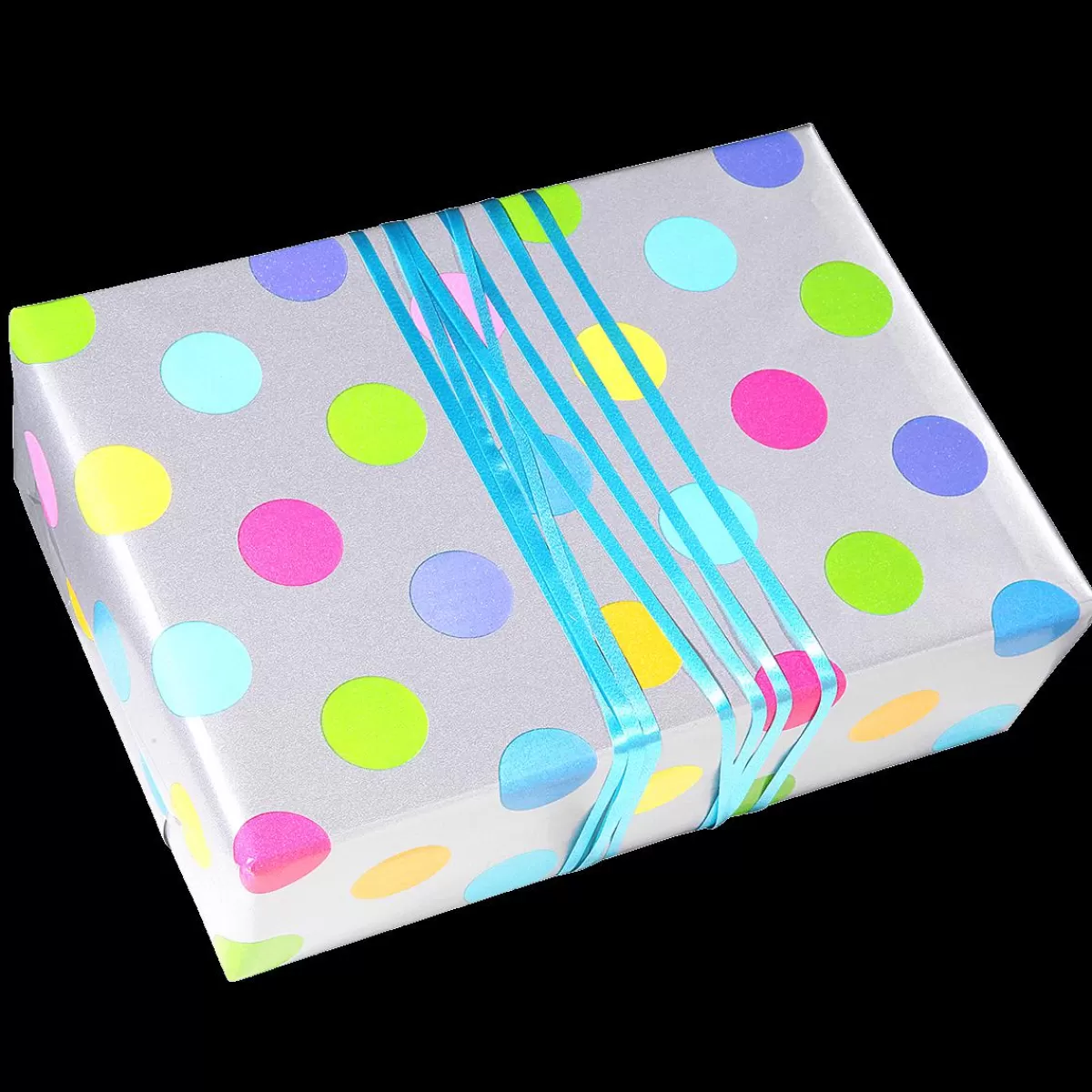 DecoWoerner Sustainable, Wrapping Paper With Colourful Dots - 50 M Gift Wrapping Paper Roll