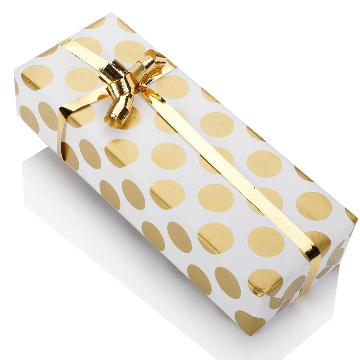 DecoWoerner Sustainable White Wrapping Paper With en Dots - 50 M Wrapping Paper Roll